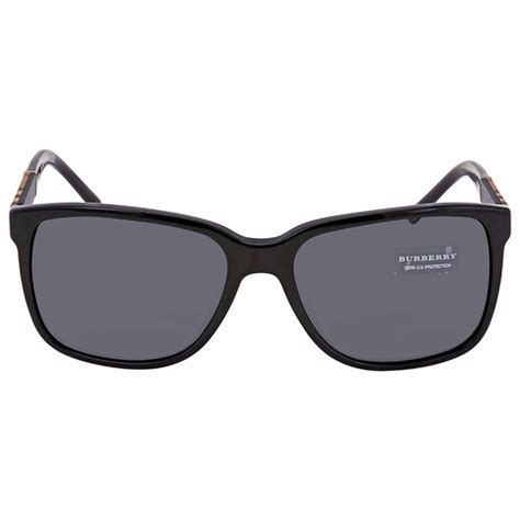 Burberry Grey Rectangular Men's Sunglasses BE4181 